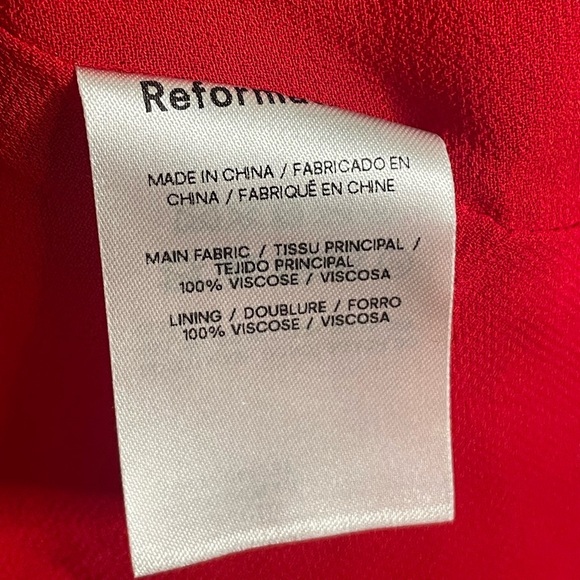 Reformation Red Dress with Black Bow - Picture 8 of 8